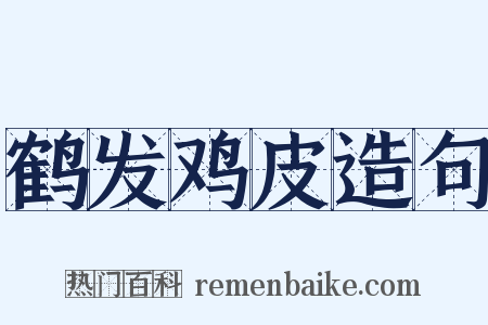鹤发鸡皮造句是什么意思的图片